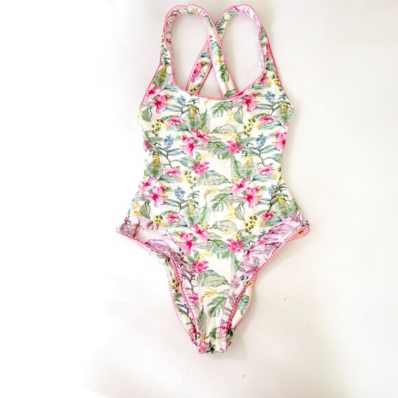 LoveShackFancy X Hurley, Hawaiian High Leg Cheeky Reversible One Piece_S - Picture 8 of 14